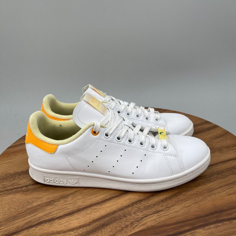 adidas Originals Stan Smith Shoes Womens Size 9 White Leather Almost Yellow